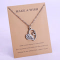 Crystal Star Make a Wish Card Women's Jewelry Best Friend Crown Moon Stars Heart with Rhinestones Chain Necklaces