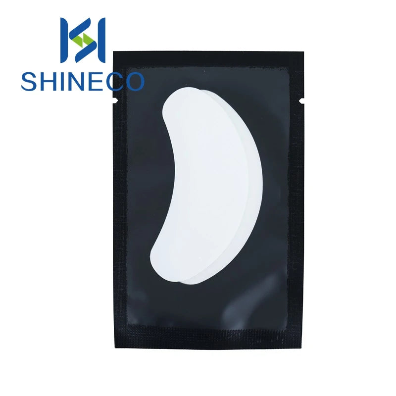SHINECO STY-09 Ballerina Private Label Gold Finish Lash Eye Gel Pads Sheet OEM Eyelash Extensions Film Coated Non-Weaved Cloth