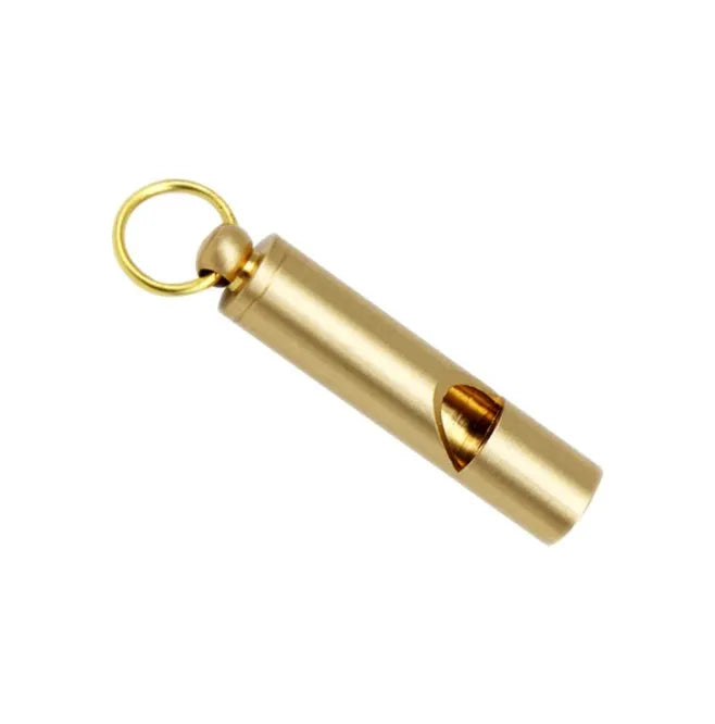 Durable Brass Metal Outdoor Whistle for Hiking Emergency Survival