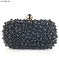 Elegant Women's Pearl Banquet Handheld Bag Versatile Evening Dress Messenger with Stone Pattern Daily Usage Fashion Accessory