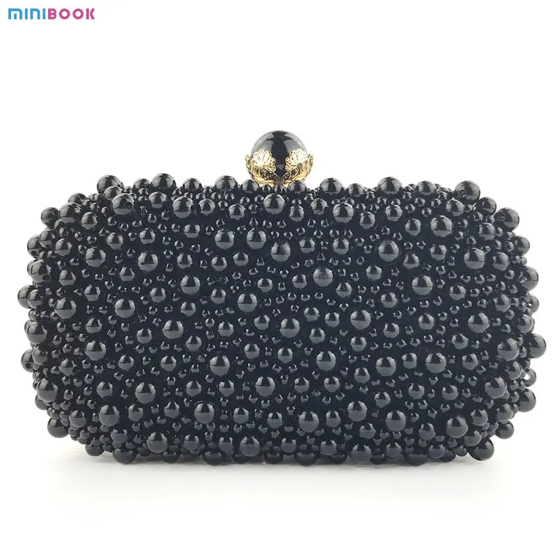 Elegant Women's Pearl Banquet Handheld Bag Versatile Evening Dress Messenger with Stone Pattern Daily Usage Fashion Accessory