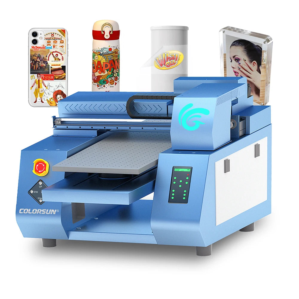 A3 UV 3047 Pro Inkjet Printers with White Ink Mixing A3 UV Printer with Double Head with Vanish DTF Flatbed Printer