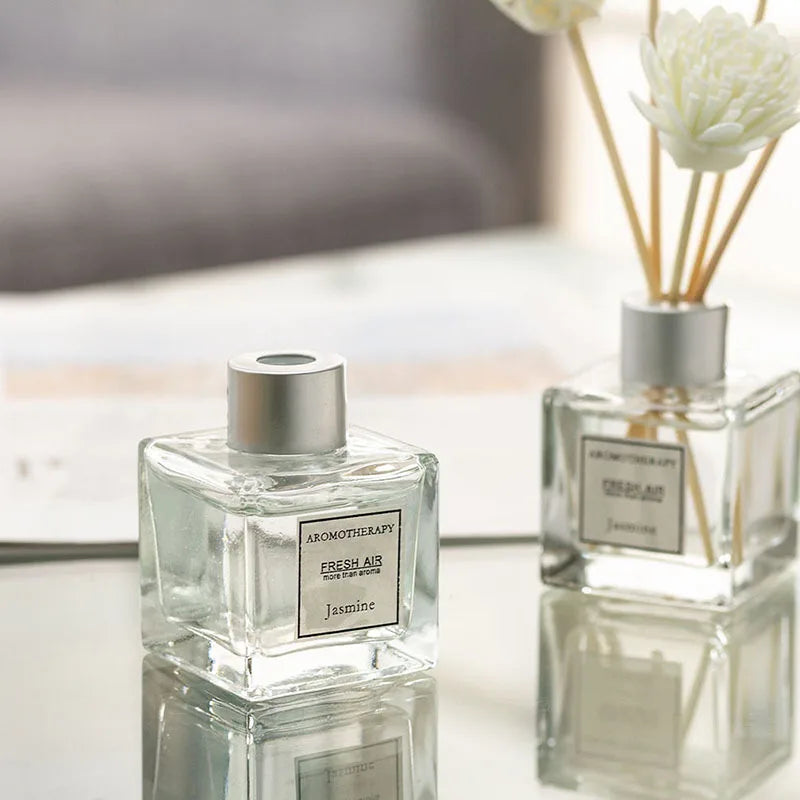 Empty Square 50ml 100ml 150ml 200ml 250ml Aroma Reed Glass Bottle Reed Diffuser Bottle