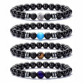 Cheap Fashion Beaded Bracelets Tiger Eye Turquoise Natural Stone Bracelet 8mm Handmade Black Lava Stone Bracelet