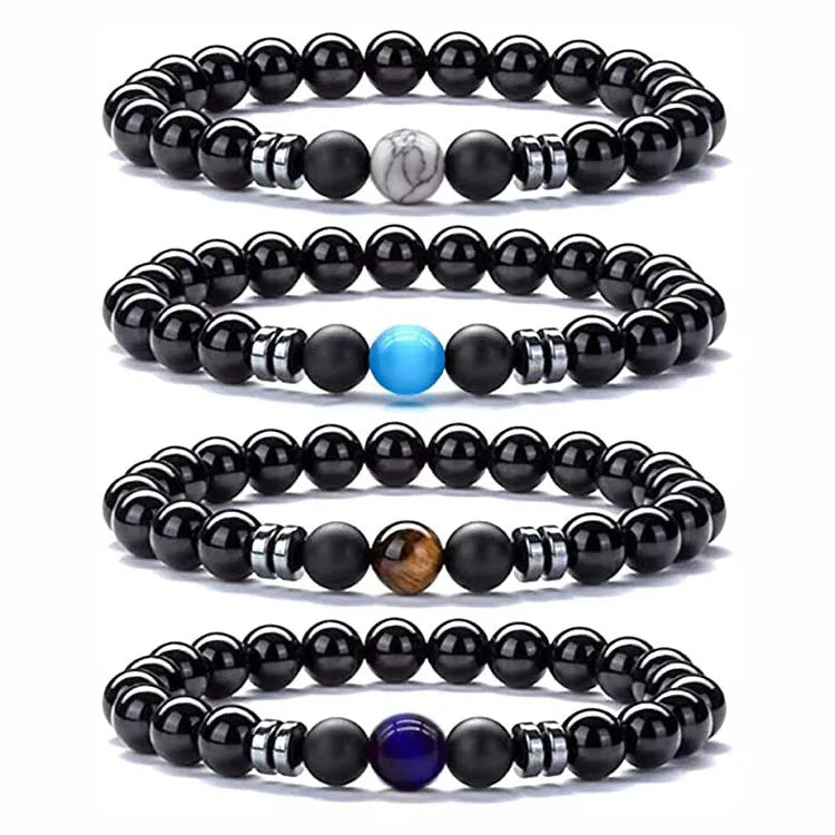 Cheap Fashion Beaded Bracelets Tiger Eye Turquoise Natural Stone Bracelet 8mm Handmade Black Lava Stone Bracelet