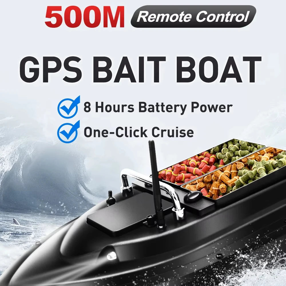 HISTAR 500M Remote Control 4-8 Hours Battery Power One-Click Cruise GPS Model 1 Big Silo Lure Carp Fishing Swivel Spool Fishing