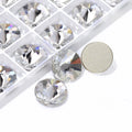 QIYI Wholesale Rivoli FlatBack Bevel Stone Glass Crystal Ready to Ship Flat Back Rhinestones Buttons for Bouquet Rhinestones