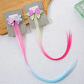 Wholesale Kids Princess Wig Hair Clips Gradient Braid Extensions in Multi-Colors Party Accessories Glitter Bow Made Polyester