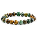 8mm Natural Tiger Eye Stone Bracelet Elastic African Turquoise Beads Bracelet for Women Men Healing Energy Stone Accessory Gifts