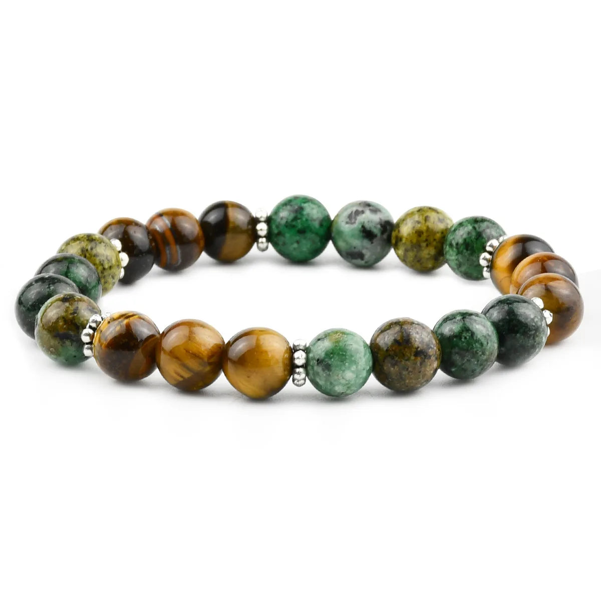 8mm Natural Tiger Eye Stone Bracelet Elastic African Turquoise Beads Bracelet for Women Men Healing Energy Stone Accessory Gifts
