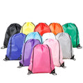 Drawstring Backpack Bulk Polyester Sport Draw String Bag Gym Cinch Bag for Women Men Custom Print Waterproof Running Bag