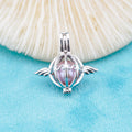 C030086 Sterling Silver Freshwater Pearl Cage Pendant Necklace Jewelry Locket for Pearl Party