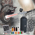 Rechargeable Mini Copper Wireless Airbrush Gun Kit with Paint for Face & Body Makeup Nail Art Cake Decoration Tattoo Foundation