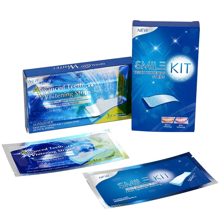 CE Approved Professional 7 Pairs 14pcs Advanced Mint Flavor Tooth Whitening Strips