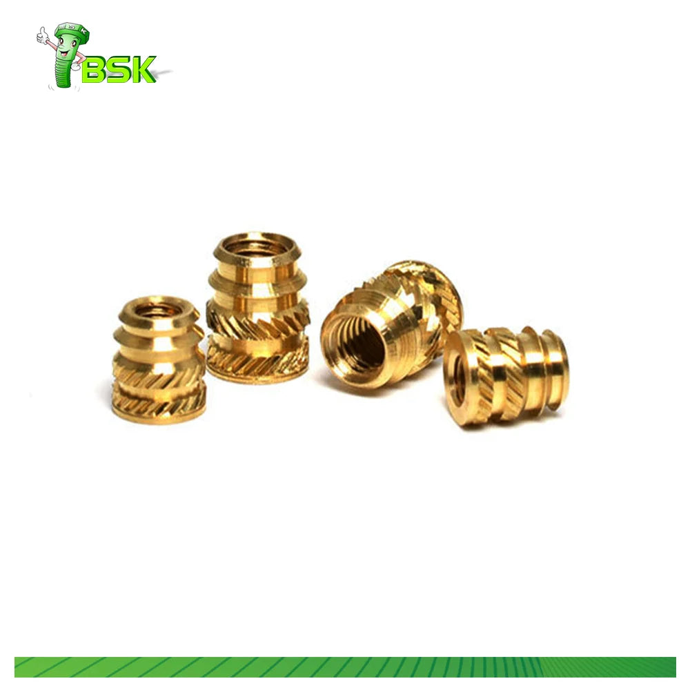 China Brass Knurled Threaded Insert Nuts Thread Knurled Nuts Brass Hot Melt Insert Nut