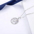 High Quality Cute Design S925 Sterling Silver Zircon Life Tree Pendant Choker 925 Necklace Women Girl Gift XDH0123
