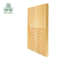 MUMU High Gloss Sculpted Luxury Interior Decorating Fluted Cladding Corner Solid Wood Wall Panel