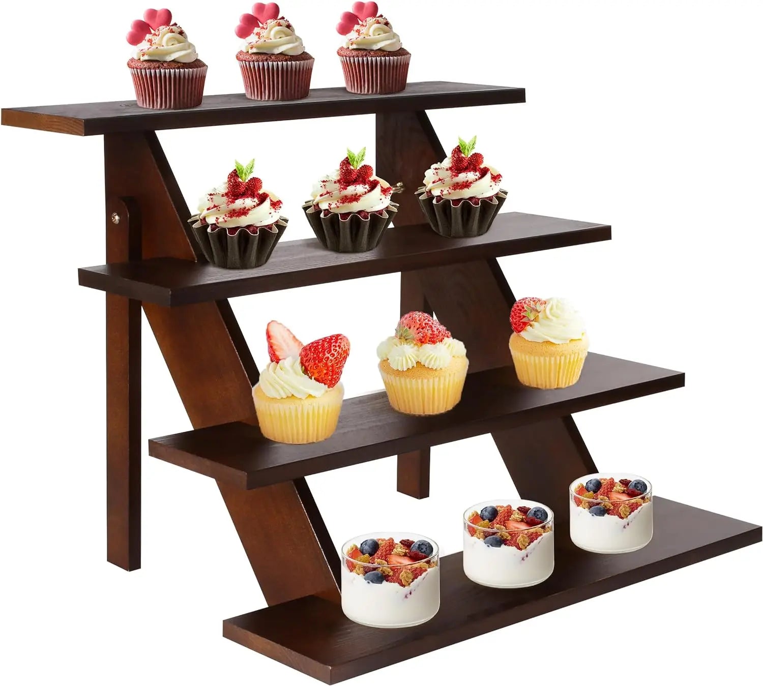 Natural Wood Risers Display Stand for Vendors Farmhouse Table Cake Stand