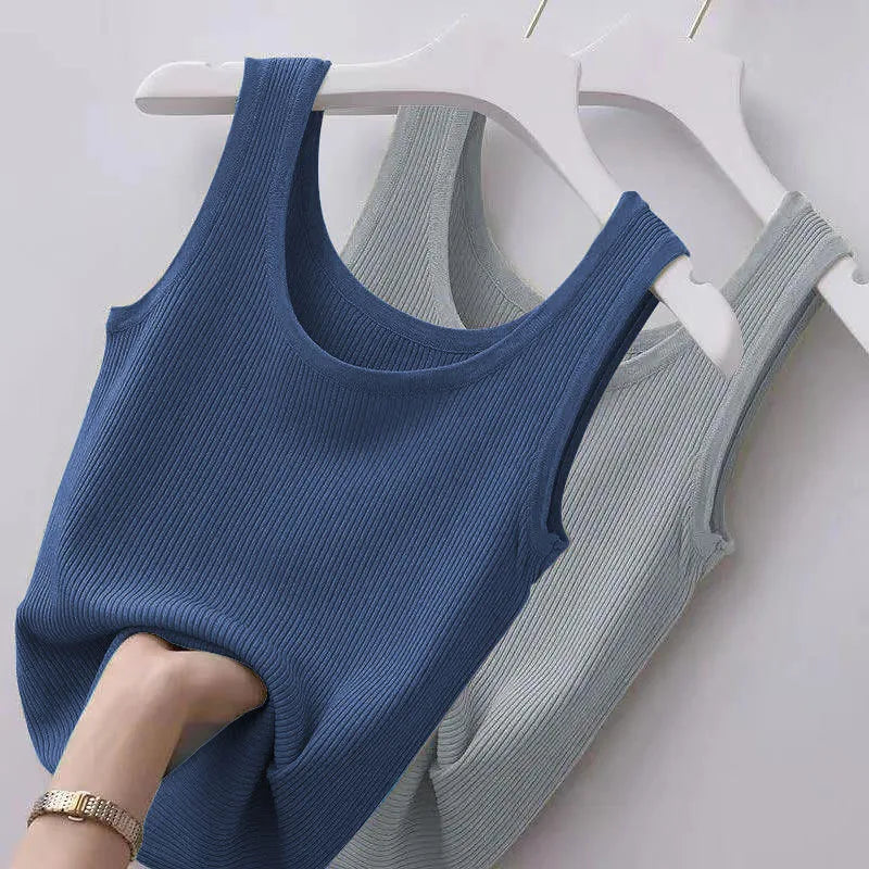 Large Size Vest Outside Wear Inside Slim Body Outside to Wear Inside the Base Shirt Sleeveless Thin