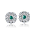 CZCITY Wholesale Designer Inspired Silver Earrings 925 Sterling with 3a Cubic Zircon Square Design Fashion Jewelry Earring