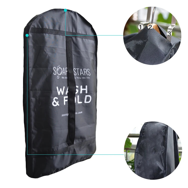 2025 Reusable 80L Bi-Function Dry Cleaning & Laundry Nylon Storage Bag with Carry Strap Drawstring for Home Use