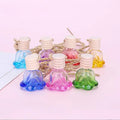 Rose Flower Shaped Car Customized Glass Bottle Interior Decoration Hanging Accessories Air Freshener Perfume Bottle
