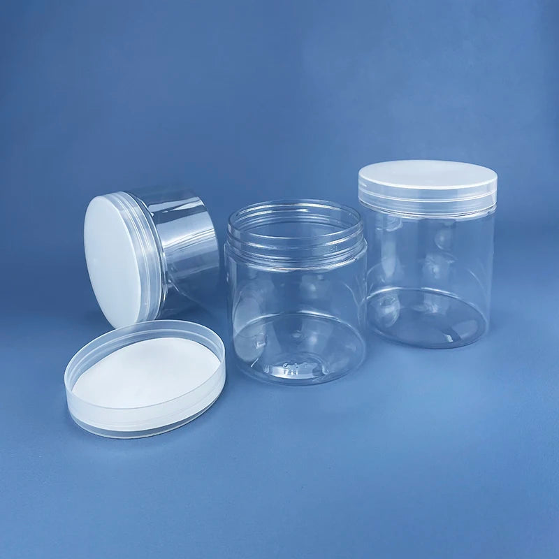 Wholesale Factory Cosmetics Storage Box  50ml 60ml 100ml  120ml 250mlTransparent PET Wide Mouth Plastic Container Packaging