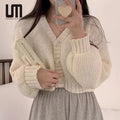 Liu Ming 2025 Trending Product Korean Fashion Women Fall Short Knitted Cardigan Sweaters