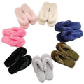Women's Winter Fluffy Open Toe for Soft Warm Lightweight Non-slip Indoor House Fashion