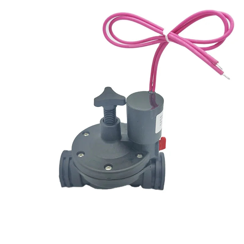 DN20 Plastic Manual Control Solenoid Valve Gas Irrigation 12VDC 24VDC Pneumatic Power Magnetic Latching Shutoff Structure CE OEM