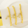 Fashion Round Bead 26 Crown Lowercase Letter Bracelet with Copper Plating and Micro Inlaid Zircon  Jewelry Wholesale