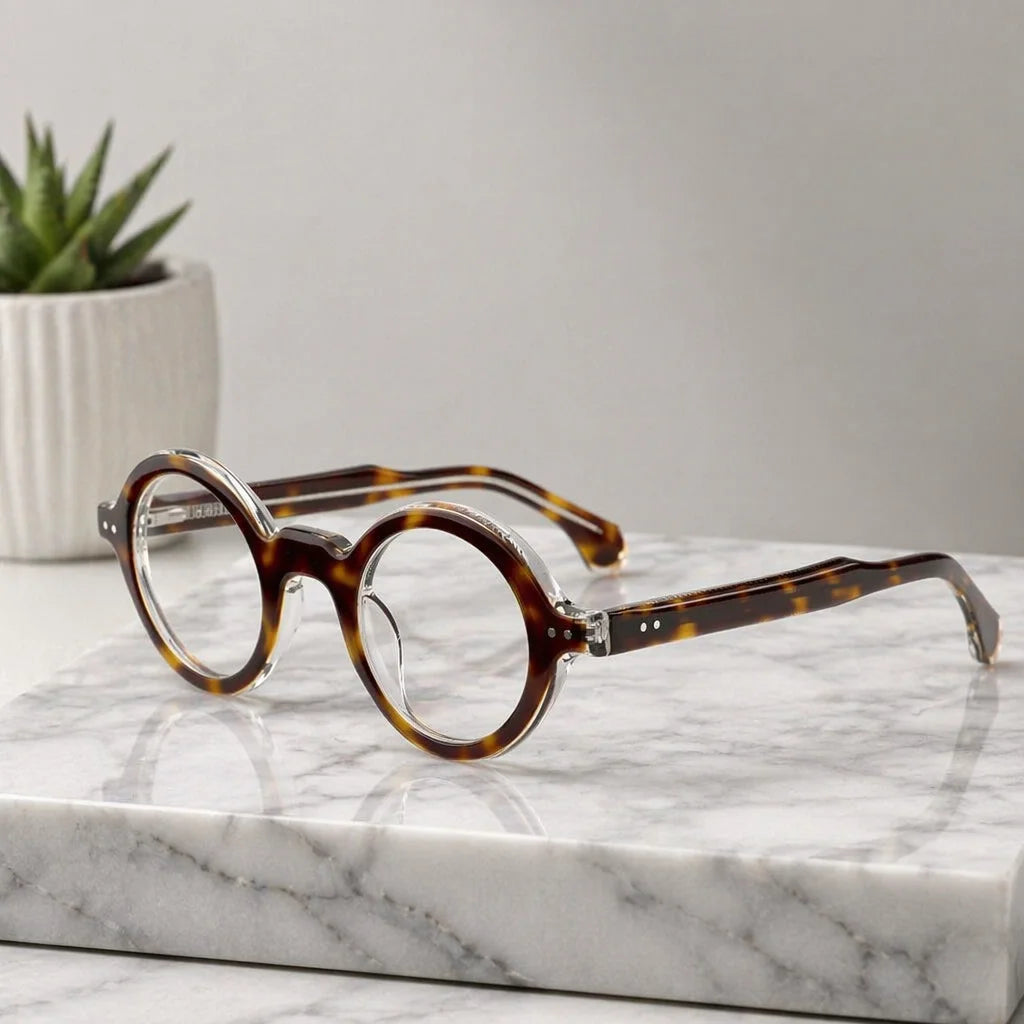 New High-grade Classics Round Acetate Glasses Frames Men Light Eyewear Frame Luxury Glasses Man Acetate Jewellery Optical Frames