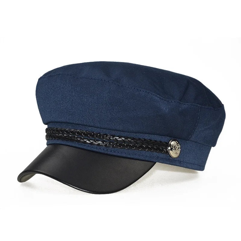 Hot Sale Trendy Female Flat Top Beret Hat Young Lady's Fashionable Braided Design Sun Proof Daily Casual Fishing Outdoor Travel