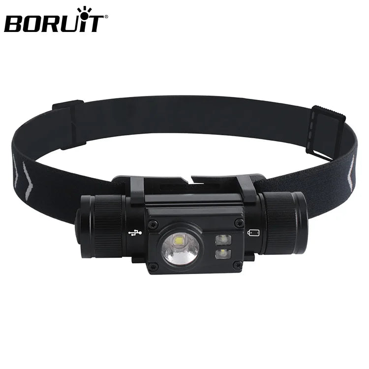 Boruit IPX6 Waterproof Multi-Function LED Headlamp Outdoor Hunting Rechargeable Light Removable Headlight Lights MegaBDM