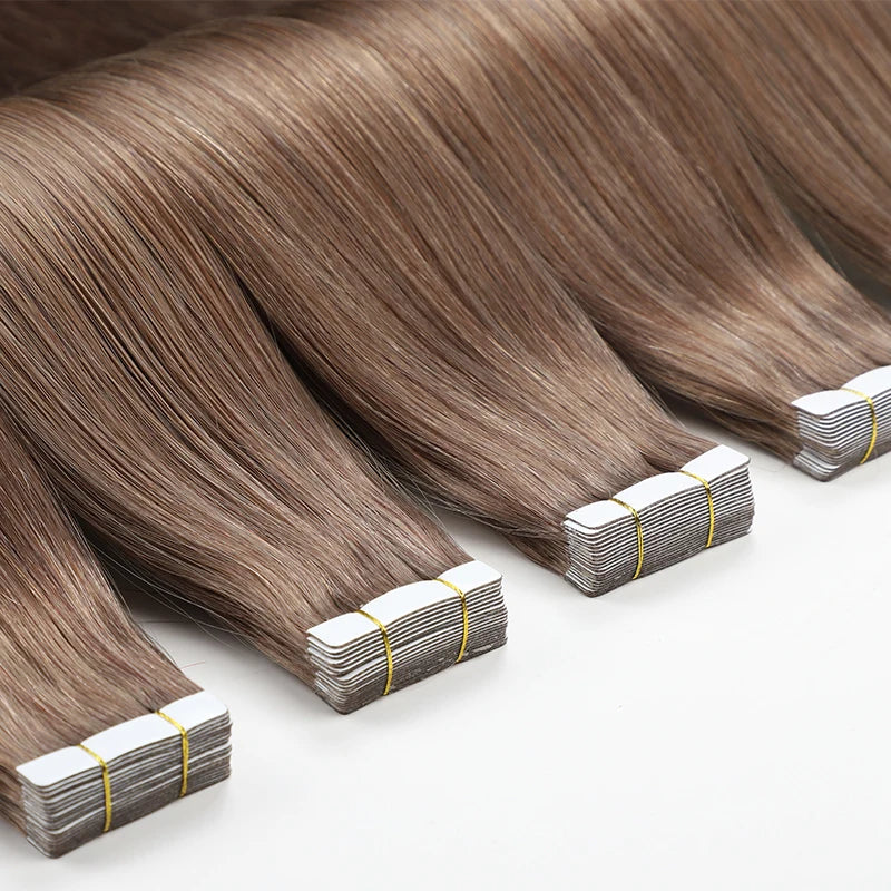 Wholesale Piano Color Tape in Hair Extensions  Cuticle Russian Natural Looking 100% Human Invisible Tape in Hair
