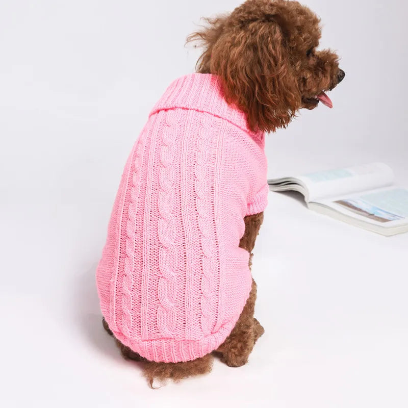 Solid Cotton Dog Winter Clothes Wholesale Pets Cotton Sweaters Cheap Dog Clothes