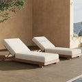 FERLY Luxury Customized OEM Solid Wood Teak Outdoor Garden Furniture Daybed Wood Pool Chaise Teak Patio Loungers