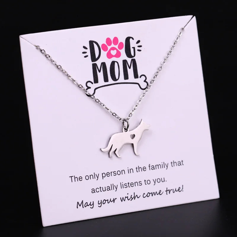 Stainless Steel Zodiac Cross Family Tree of Life Dragonfly Ribbon Snowflake Footprints Dog Cat Paw Print Pendant Necklace