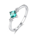 Fine Jewelry 925 Sterling Silver Gemstone Fashion Micro Inlay Zircon Diamond Rings for Women