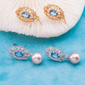 E010920 S925 Pearl Earring 925 Sterling Silver DIY 7-8mm Natural Freshwater Pearl Stud Earring for Women