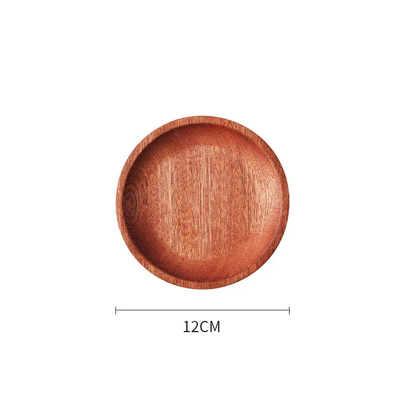 Ebony Wood Round Ring Dish Decorative Holder Organizer Necklace Bracelet Display Wedding Wood Jewelry Tray Wooden Trinket Dish