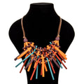 Statement Multilayer Wood Bead Choker Necklaces for Women Handmade Beaded Statement African Necklace Jewelry
