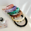 Korean Version Rhinestone Velvet Headband for Women Cute New Fashion Temperament Velvet Headband