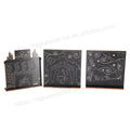 Tailai Black Plywood Christmas Ornament - Handcrafted Festive Night Scene with Snowflakes and Lanterns Design Modern Home Decor