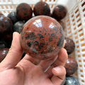 Wholesale Red Obsidian Stone Quartz Crystal Johnstonotite Spheres Ball for Decoration