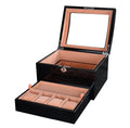 Hot Sale T.WING-PAK JB-3550 Wooden Jewelry Box Luxury Velvet Interior High Gloss Finish Travel Case for Jewelry Display