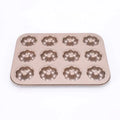 12 Grid Non-stick Cake Mold Biscuit Donut Golden Baking Pan Round  Pumpkin Baking Cookies Mould for Oven Use