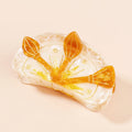 Midairy Factory Wholesale Half Moon Shape Lotus Flower Hair Claw Clips Korean Sweet Style for Girls Ladies CSFZ0525