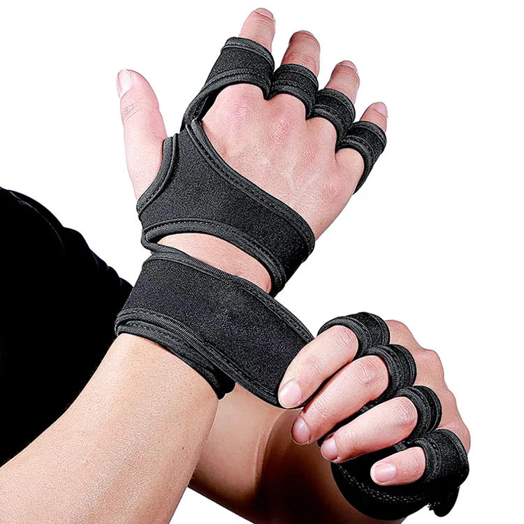 Weight Lifting Training Gloves for Women Men Fitness Sports Body Building Gymnastics Grips Gym Hand Palm Wrist Protector Gloves