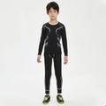 Wholesale Tracksuits Kids Clothes Full Sleeve Sport Shirt and Leggings Two Piece Tight Set Men Printed Gym Set